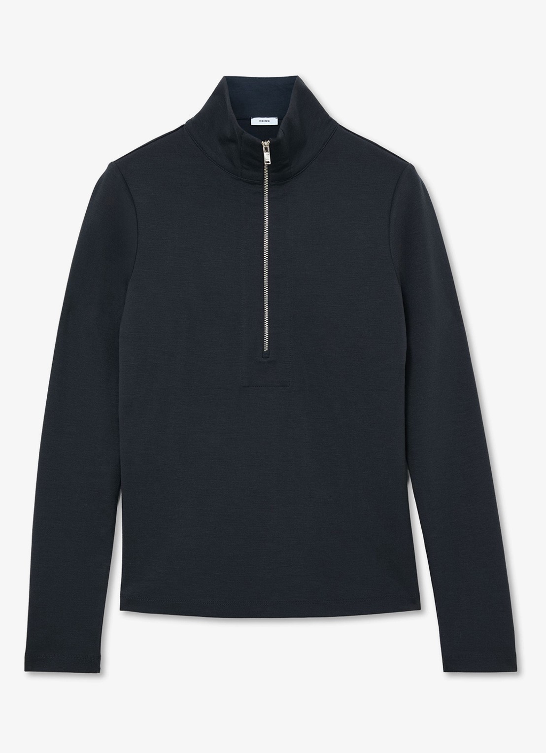 Reiss Ellie pullover met halve rits en opstaande kraag - voorkant 5 blauw