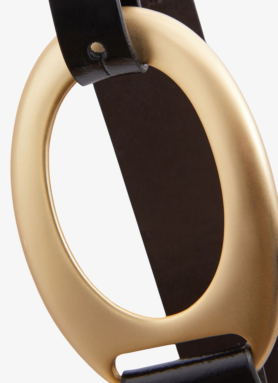 Reiss Ellis riem van leer - detail 3 black / zwart
