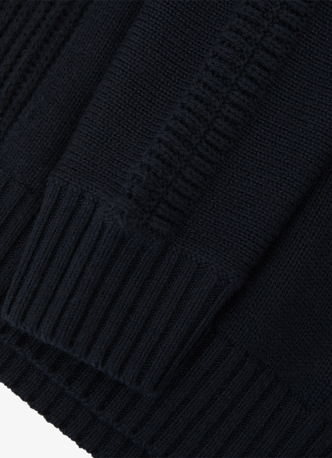 Reiss Elm fijngbreide trui in wolblend met polokraag  - detail 4 donkerblauw