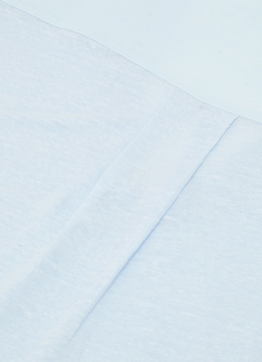 Reiss Ember T-shirt van linnen met V-hals - detail 3 donkerblauw