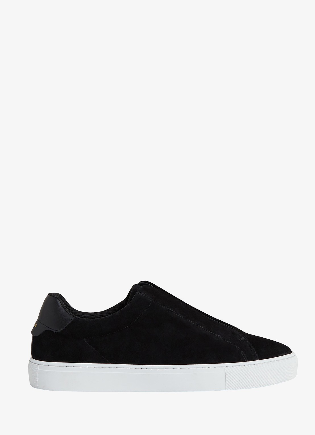 Reiss Emil sneakers van suède - voorkant black / zwart