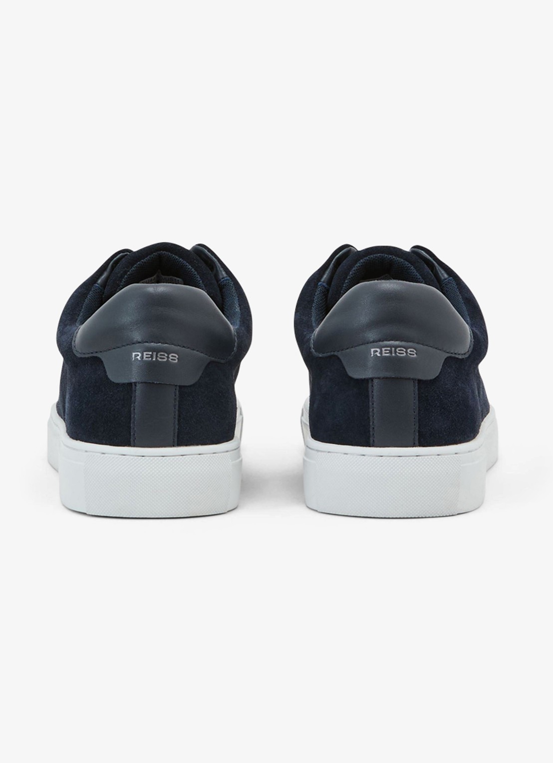 Reiss Emil sneakers van suède - achterkant 3 dark navy / blauw
