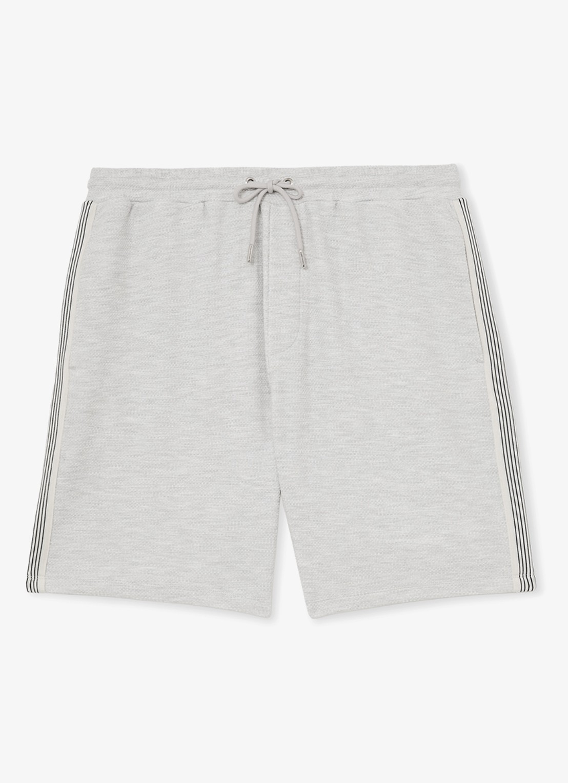 Reiss Emilio regular fit korte joggingbroek met steekzakken - voorkant 4 lichtgrijs