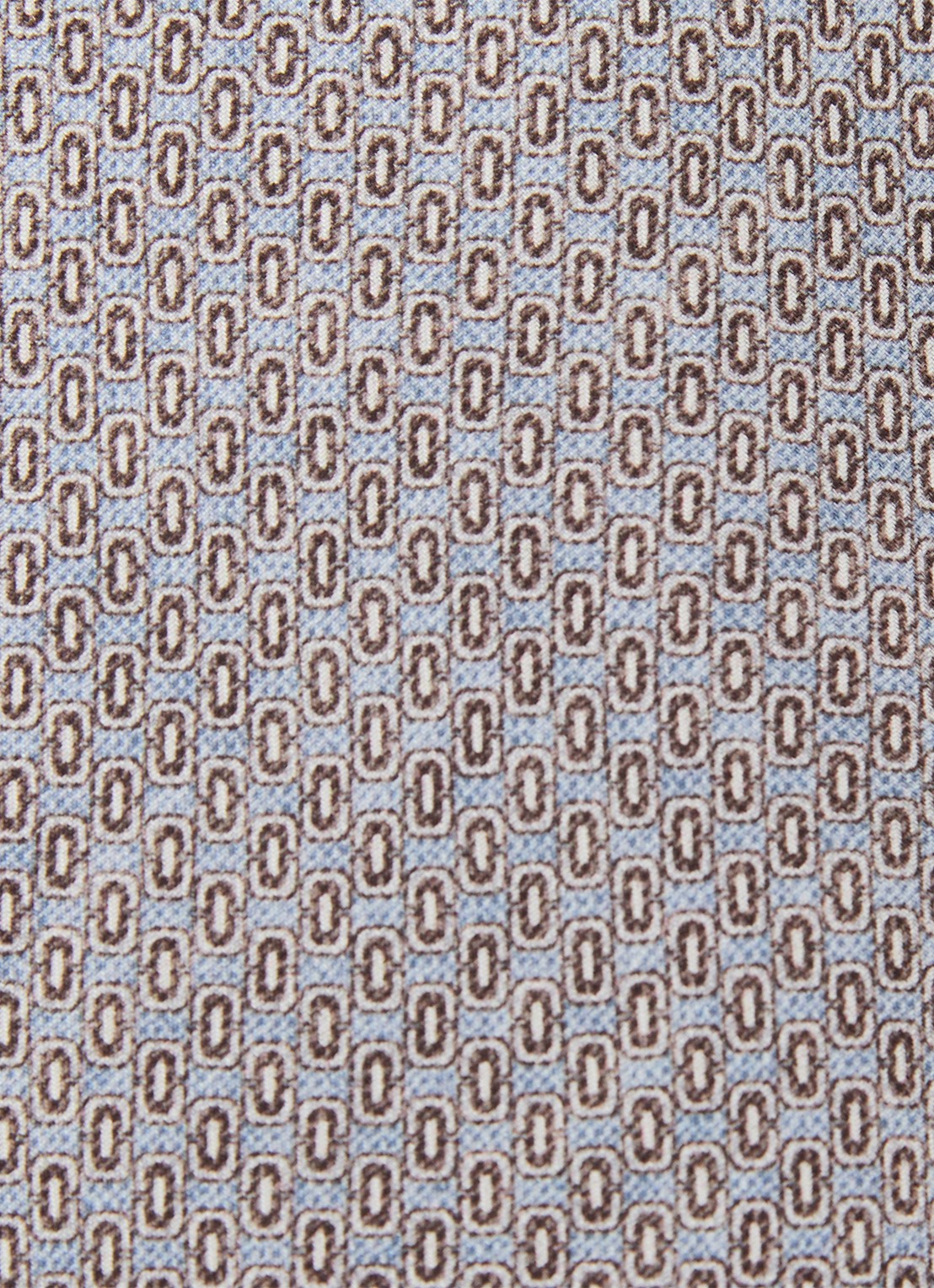 Reiss Emilio stropdas van zijde met grafische print  - detail 5 lichtblauw