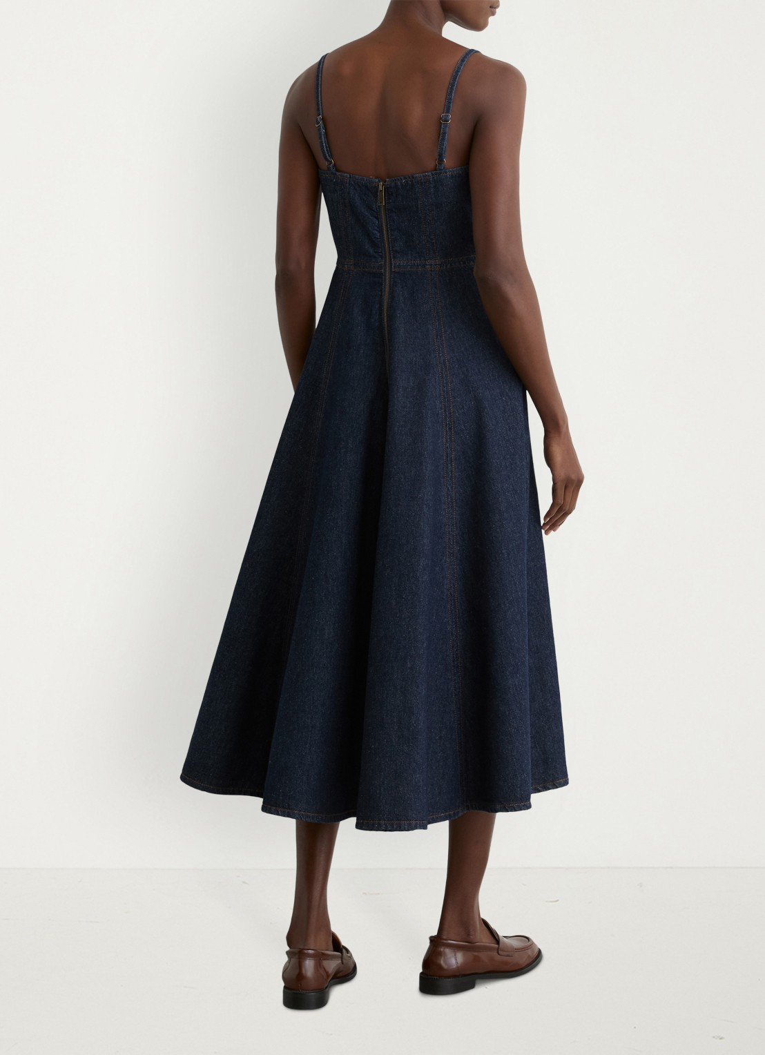 Reiss Emma midi jurk  - achterkant 3 indigo