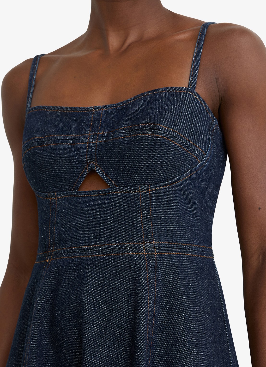 Reiss Emma midi jurk  - detail 5 indigo