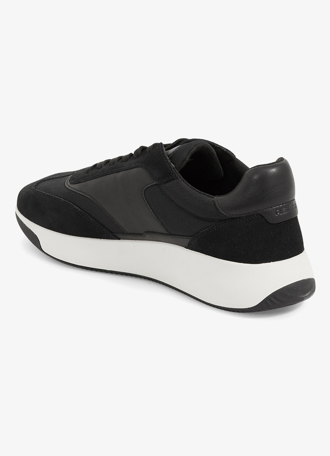 Reiss Emmett sneaker van mesh met suède en leren details - detail 2 zwart
