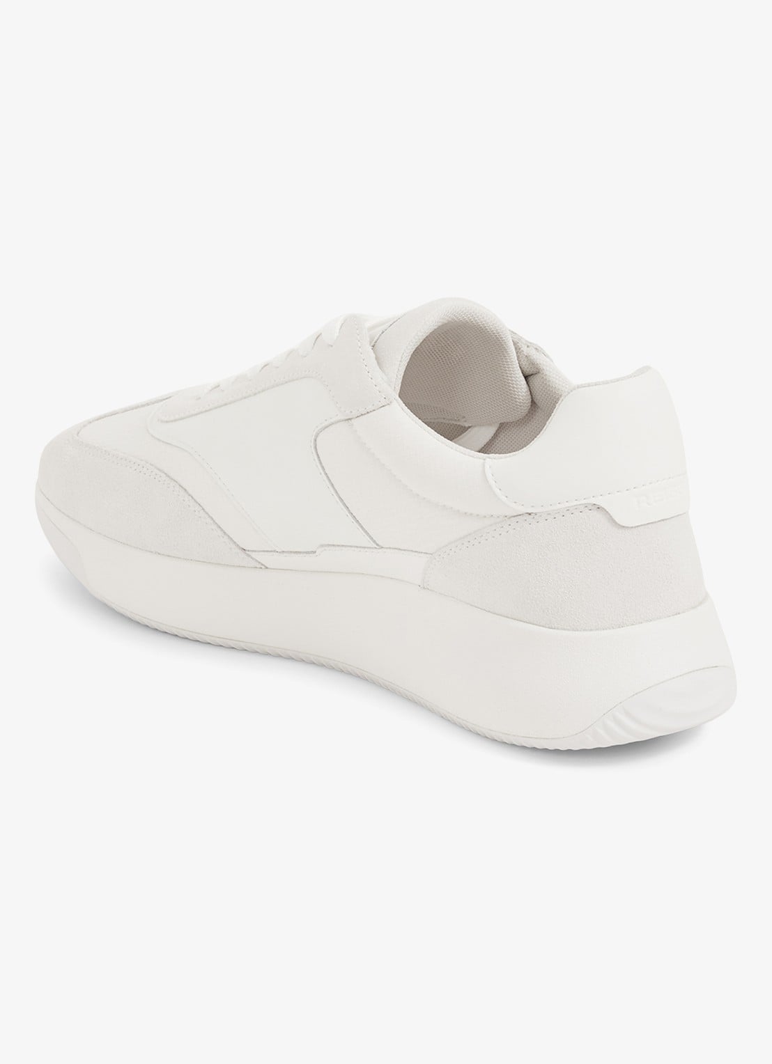 Reiss Emmett sneaker van mesh met suède en leren details - achterkant 4 wit