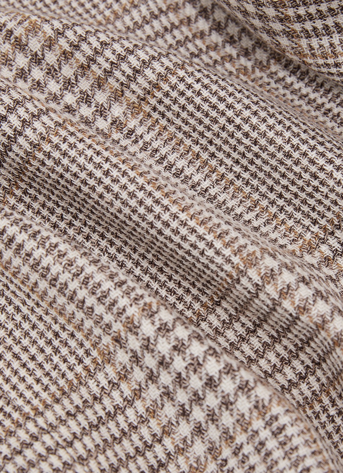 Reiss Epsom regular fit colbert in linnenblend met ruitdessin - detail 8 bruin