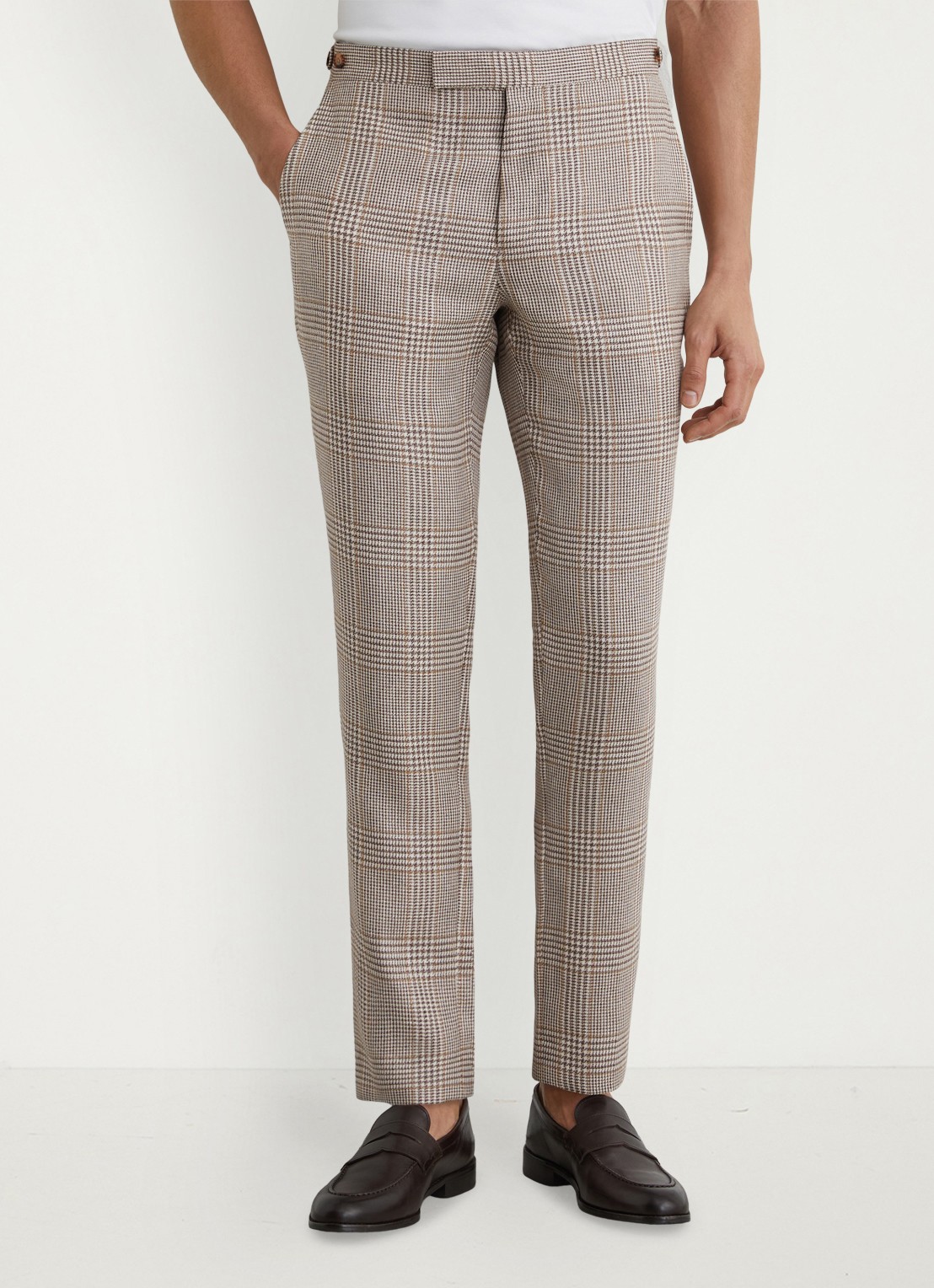 Reiss Epson regular fit pantalon in wolblend - detail 4 bruin