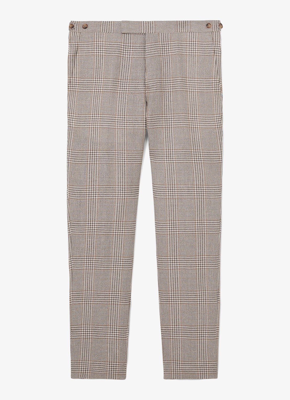 Reiss Epson regular fit pantalon in wolblend - voorkant 2 bruin