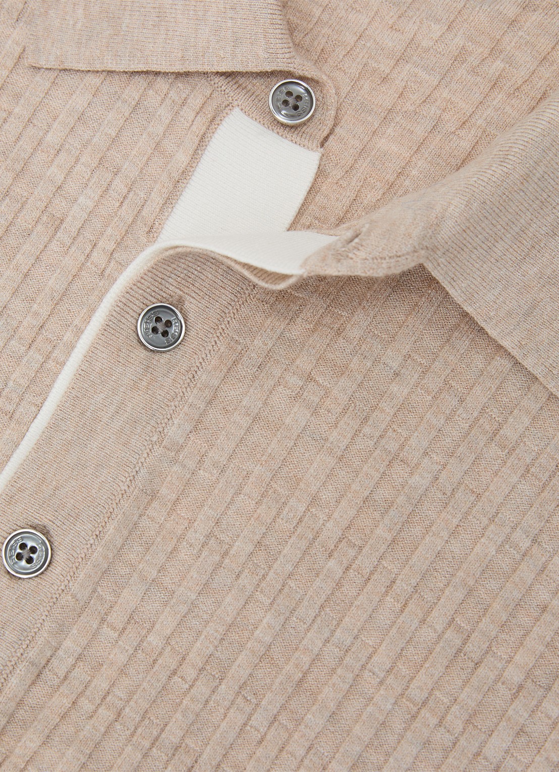 Reiss Era polo met structuur - detail 3 bruin