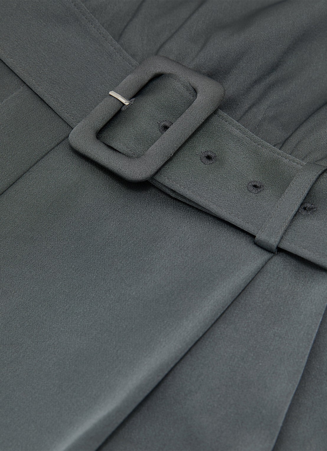 Reiss Erica wide fit jumpsuit van satijn - detail 6 donkergrijs
