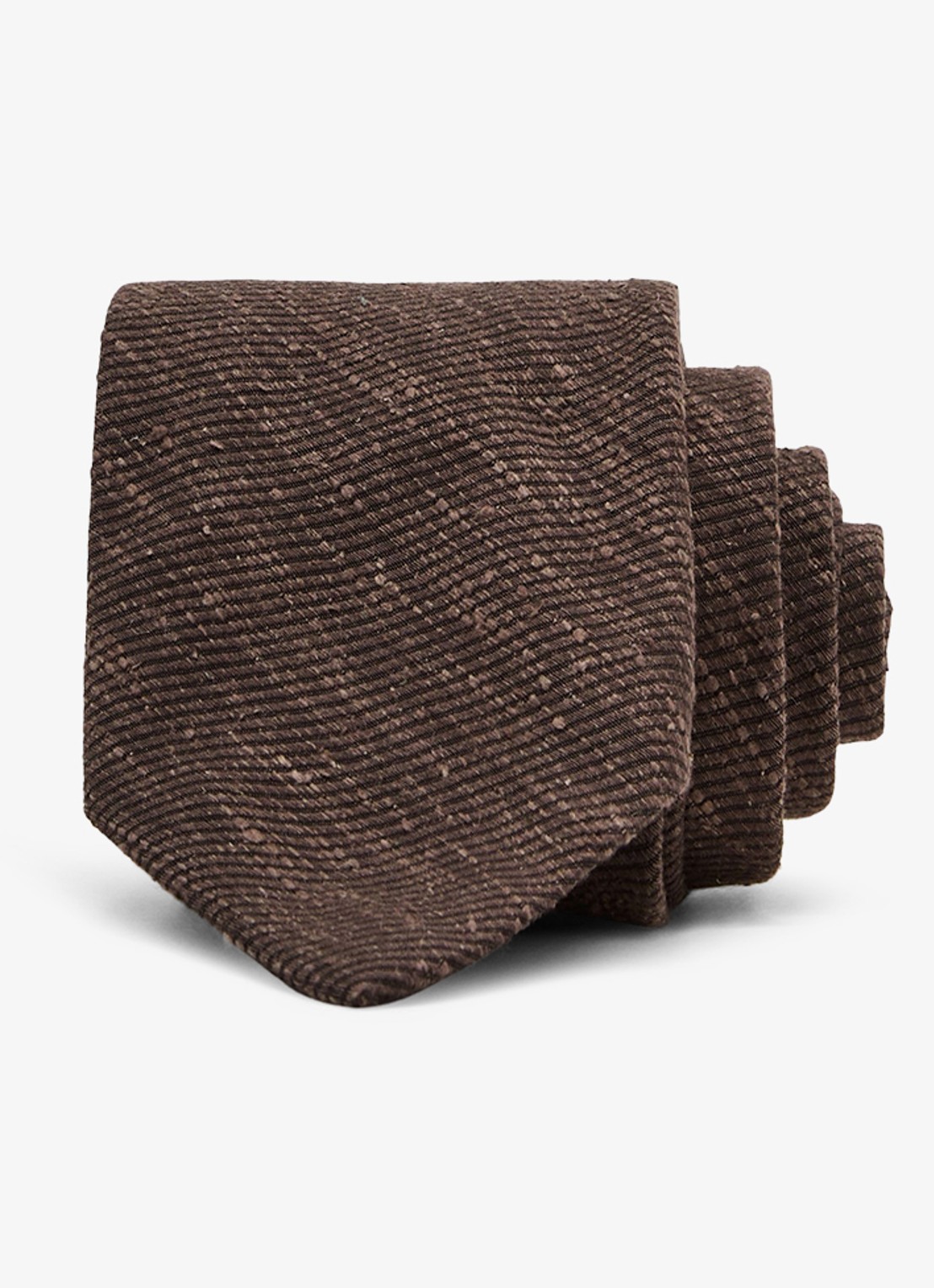 Reiss Ermo stropdas in zijdeblend - detail 2 chocoladebruin