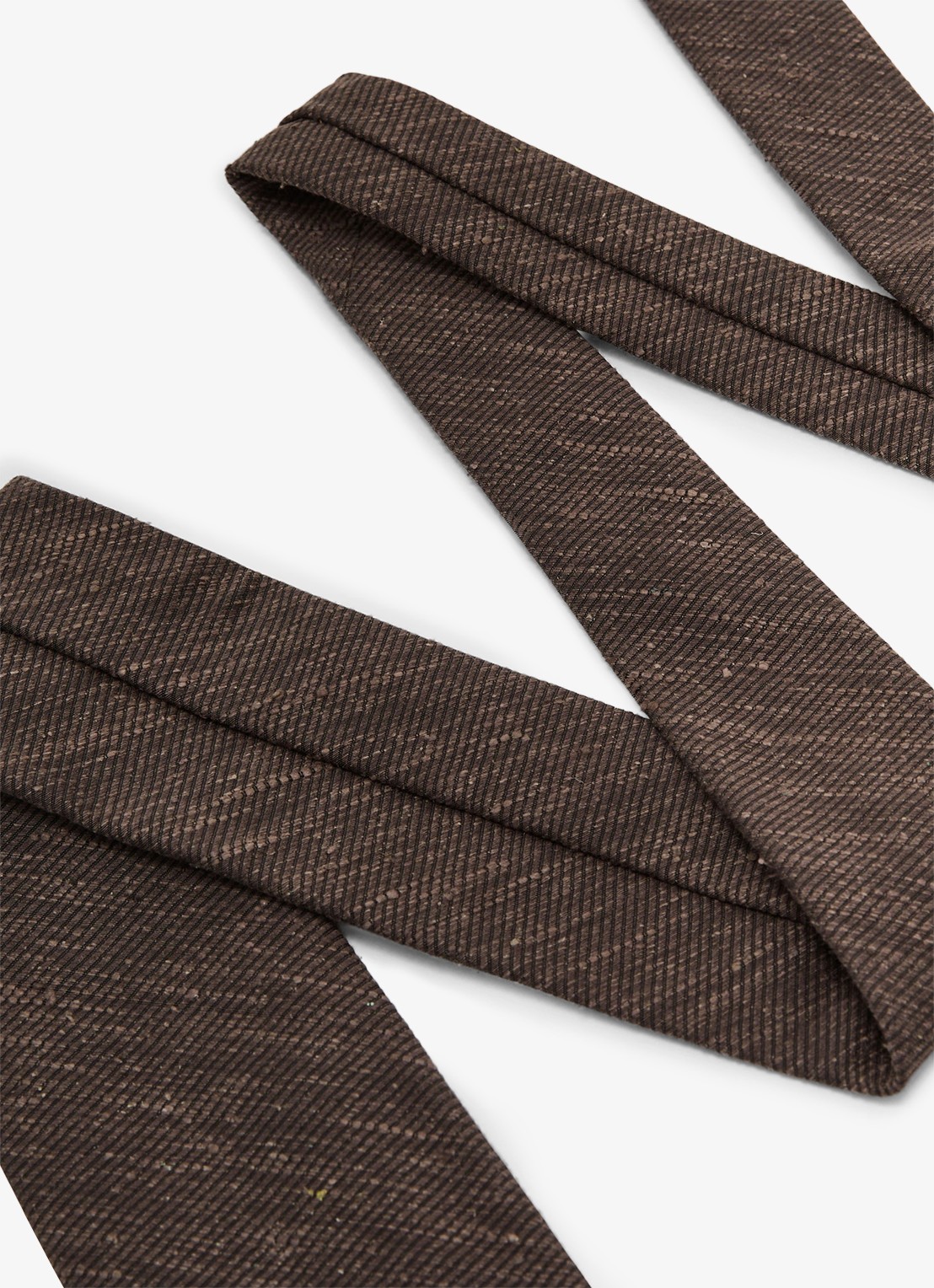 Reiss Ermo stropdas in zijdeblend - detail 3 chocoladebruin