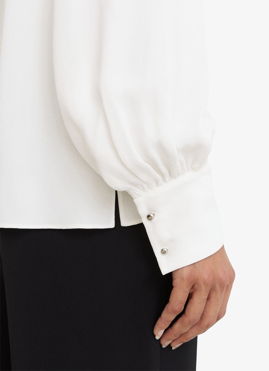 Reiss Estelle blouse met kant en strikdetail - detail 7 wit