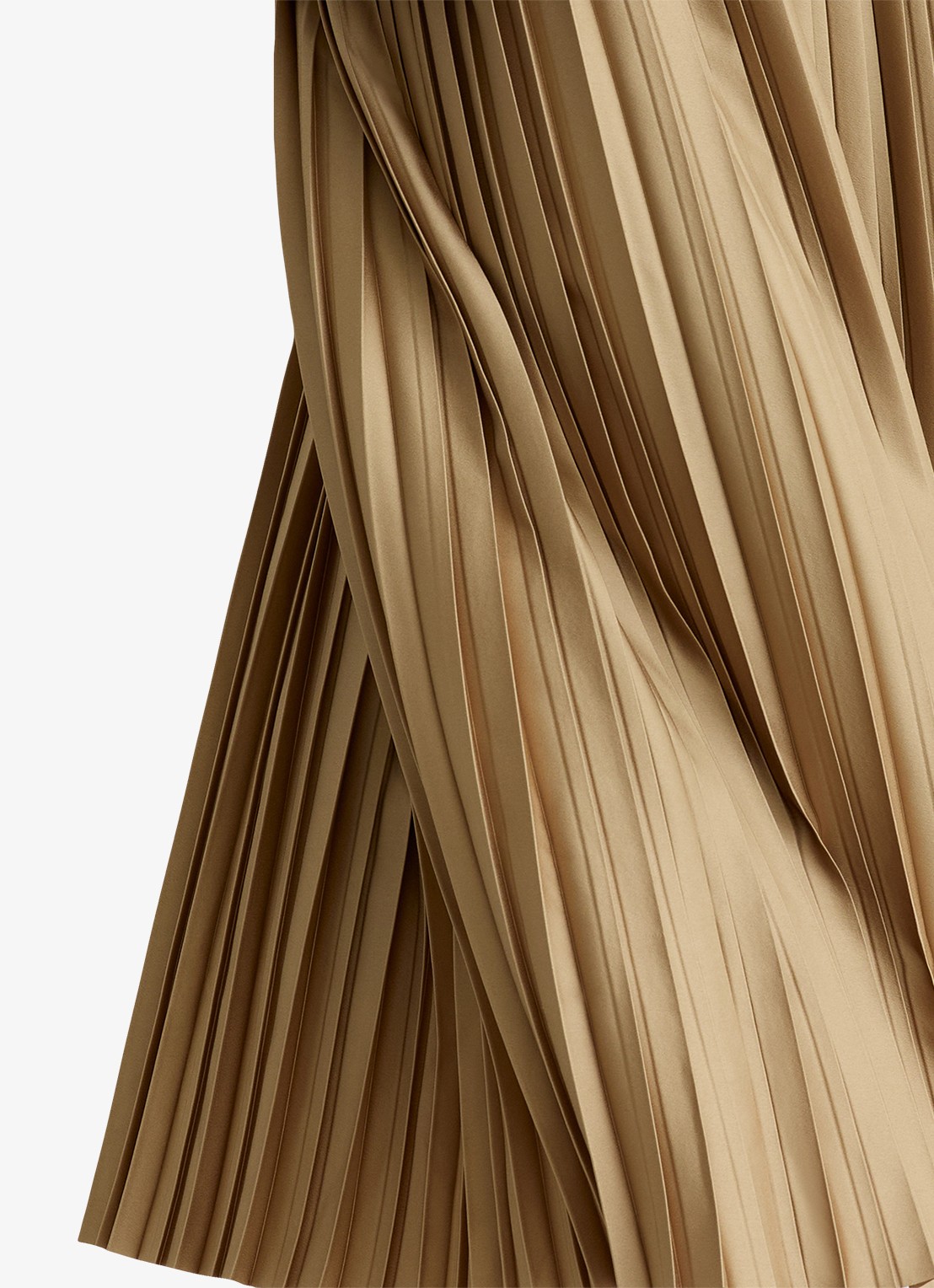 Reiss Eva midi rok met plooien - detail 3 goud