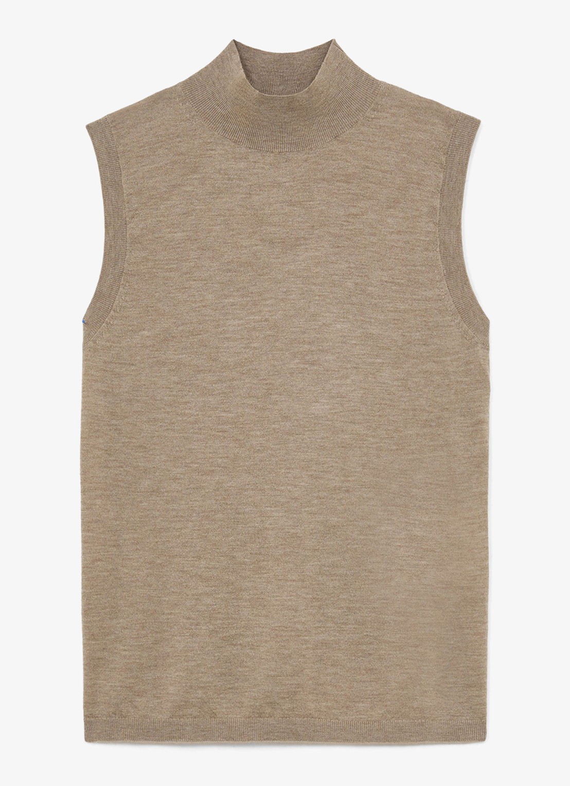 Reiss Evelyn mouwloze top in merino wolblend - voorkant 5 beige