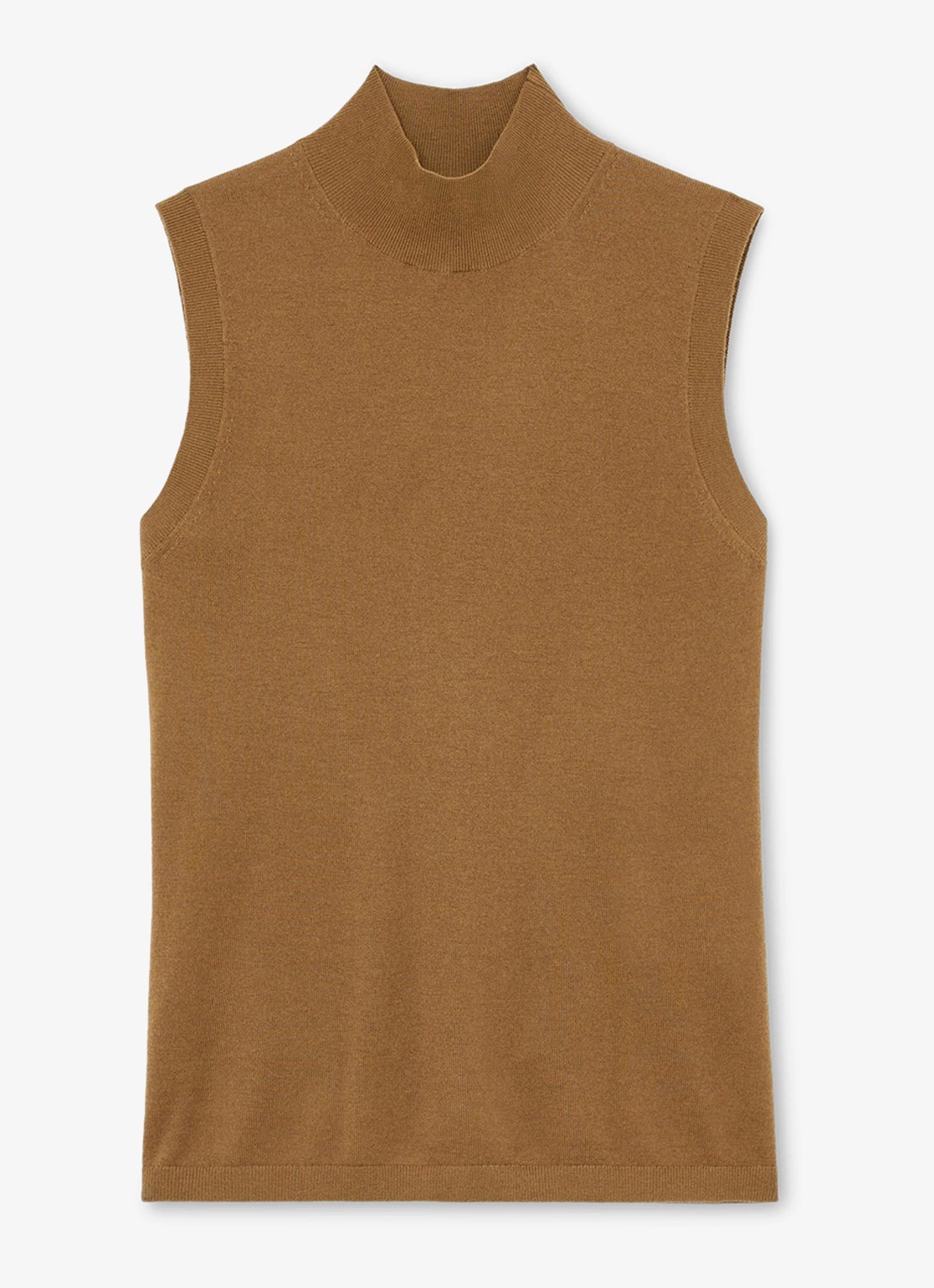 Reiss Evelyn mouwloze top in merino wolblend - voorkant 5 olijfgroen