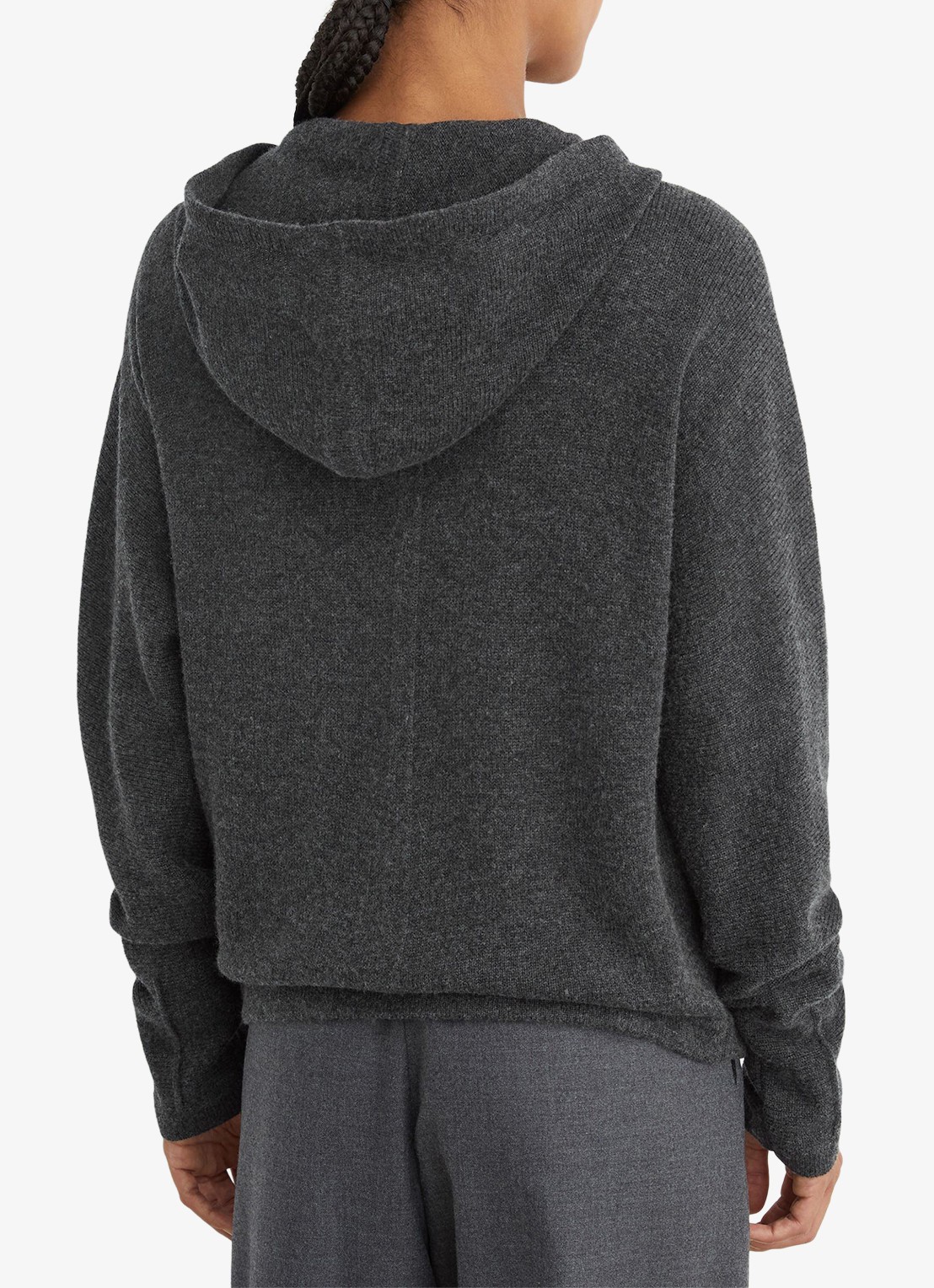 Reiss Evie fijngebreid vest in kasjmierblend  - achterkant donkergrijs