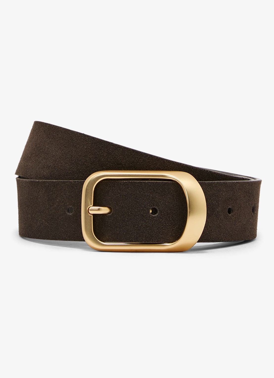 Reiss Evie riem van suède - voorkant grijs