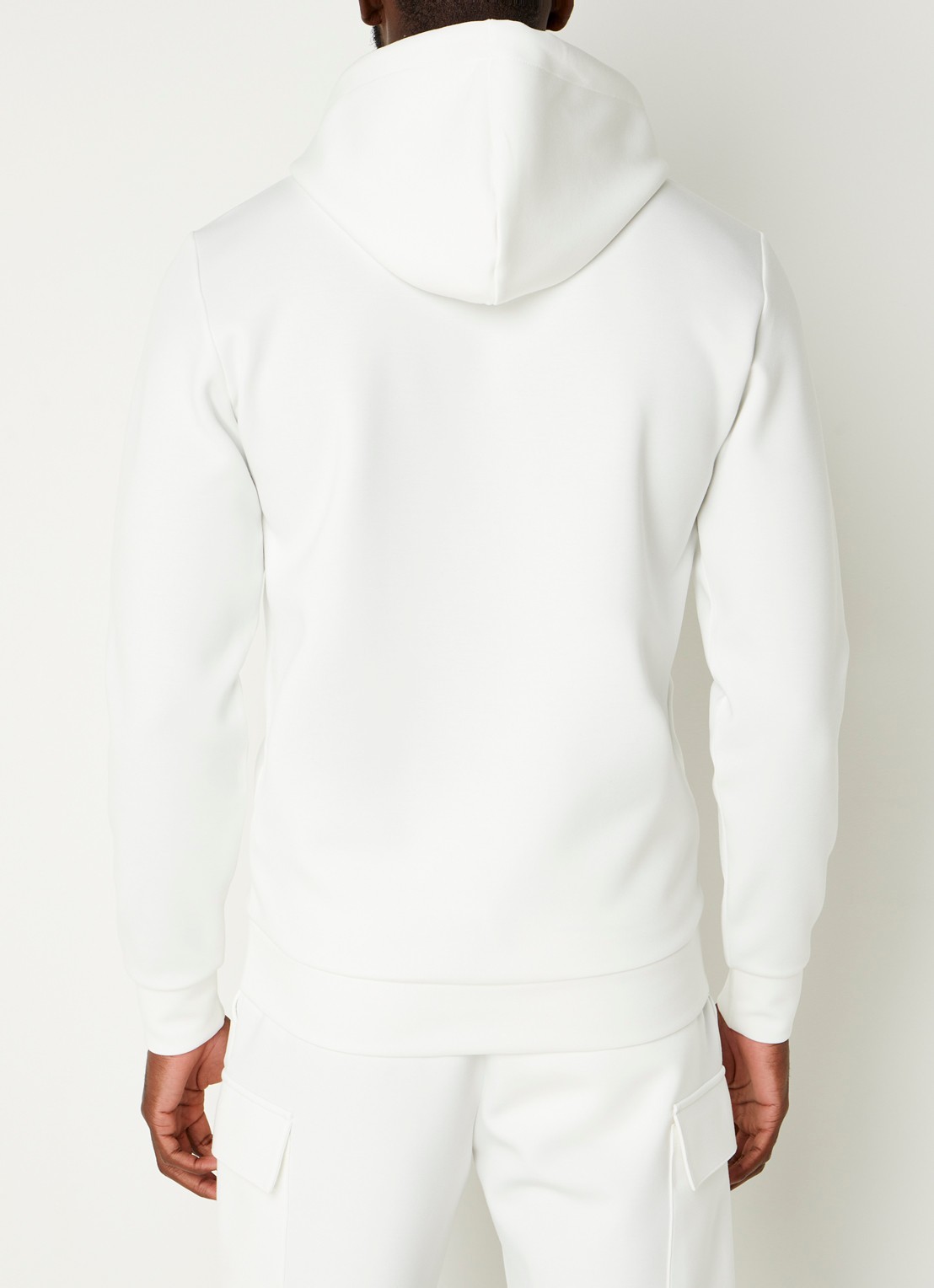 Reiss Fabien hoodie met stretch - achterkant 5 white / wit