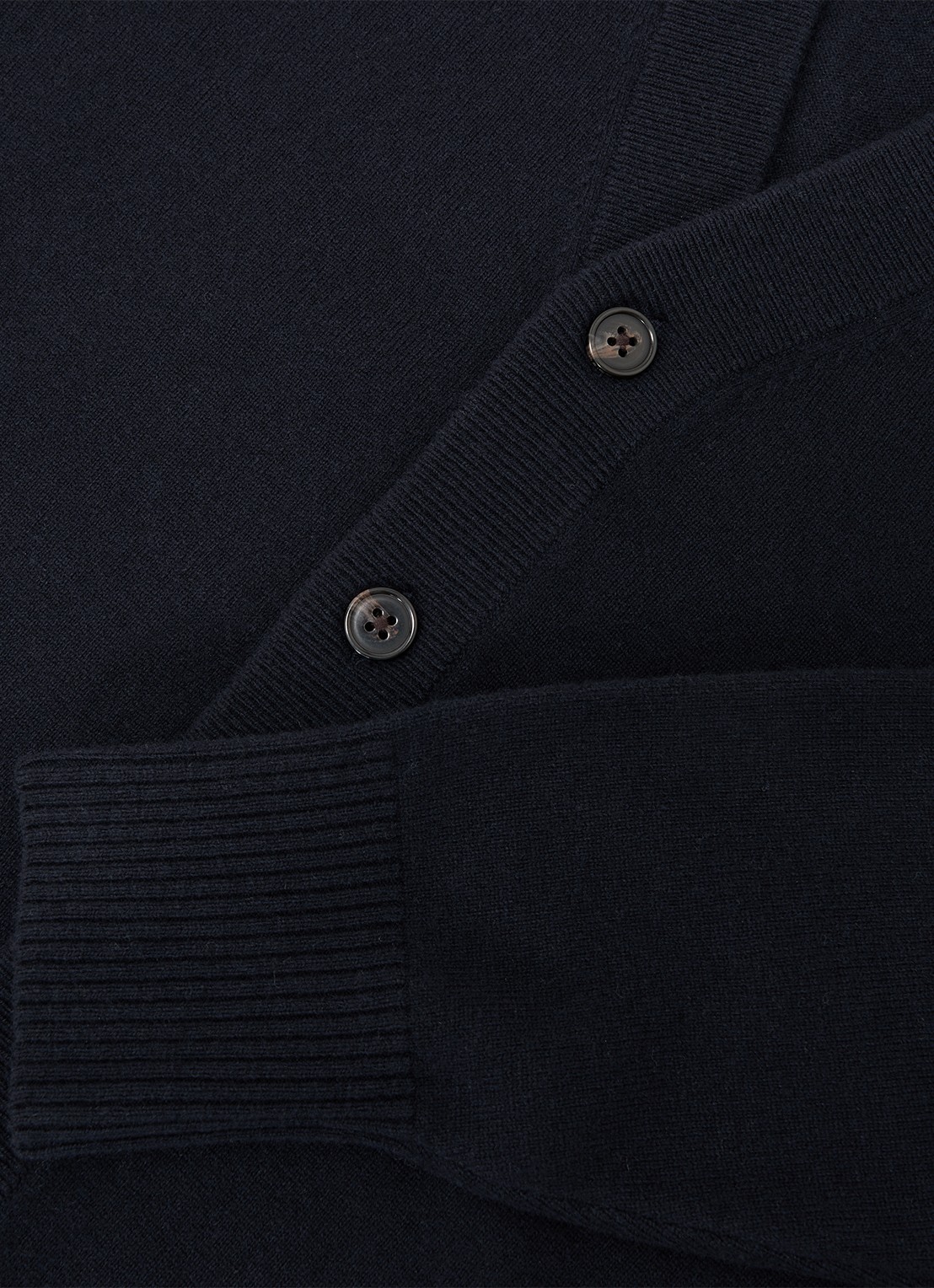 Reiss Fairclough fijngebreid vest van merino wol  - detail 4 navy / blauw