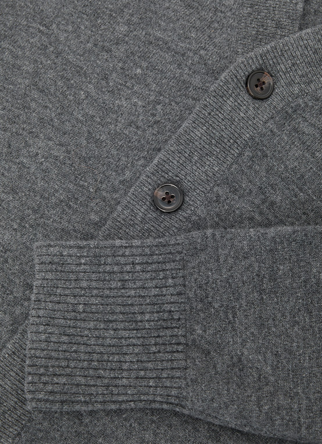 Reiss Fairclough fijngebreid vest van merino wol  - detail 5 grey / grijs