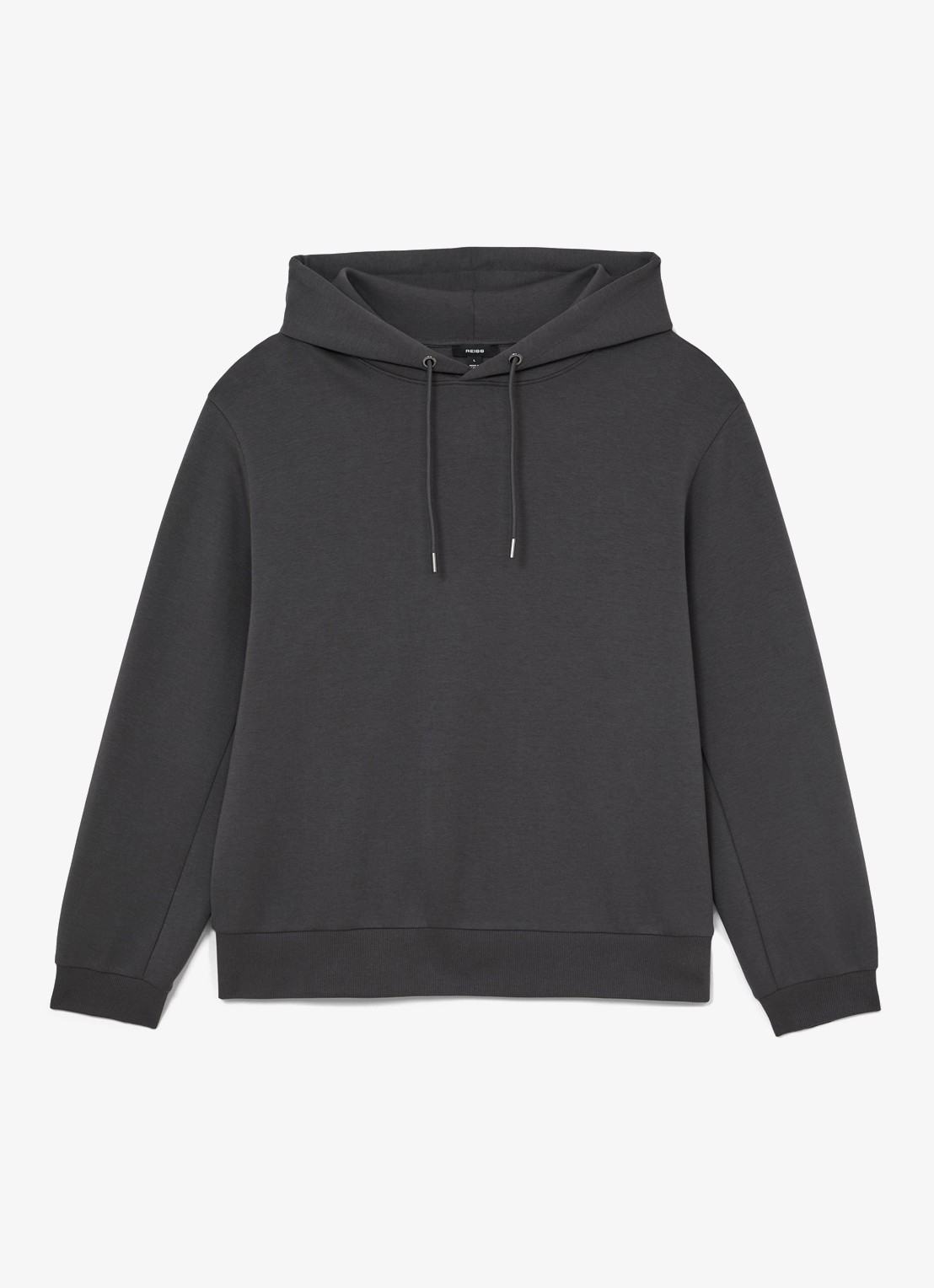 Reiss Falco hoodie met capuchon - voorkant 5 donkergrijs