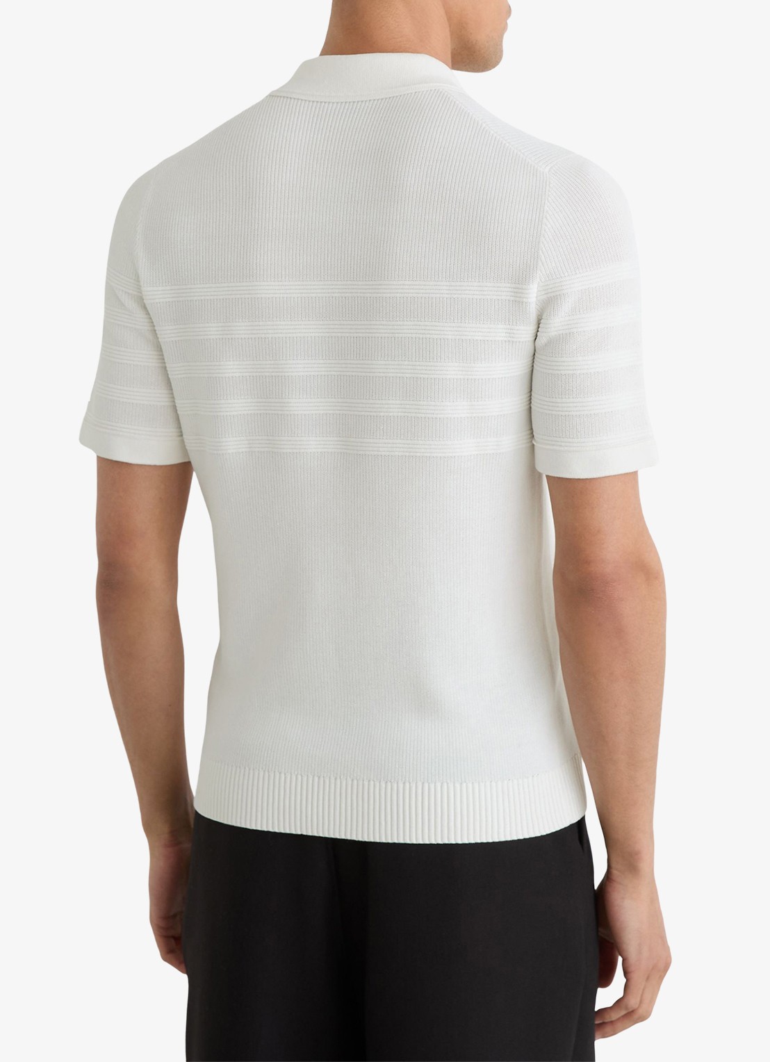 Reiss Falklands regular fit overhemd met structuur - achterkant white / wit