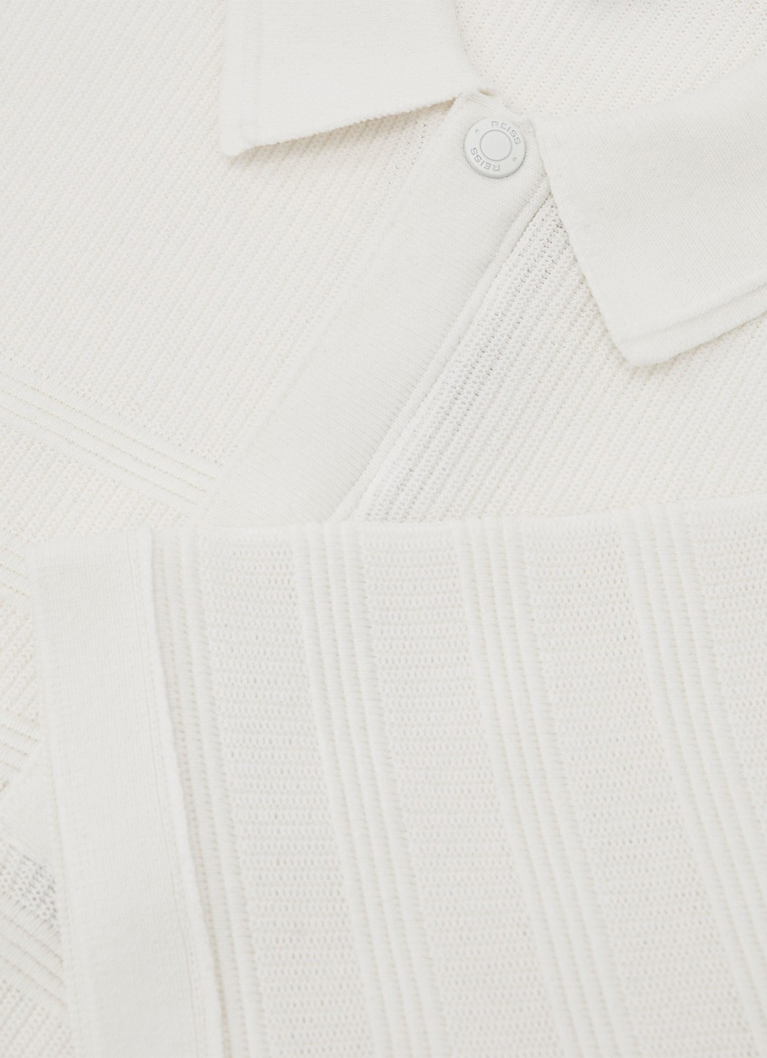 Reiss Falklands regular fit overhemd met structuur - detail 6 white / wit