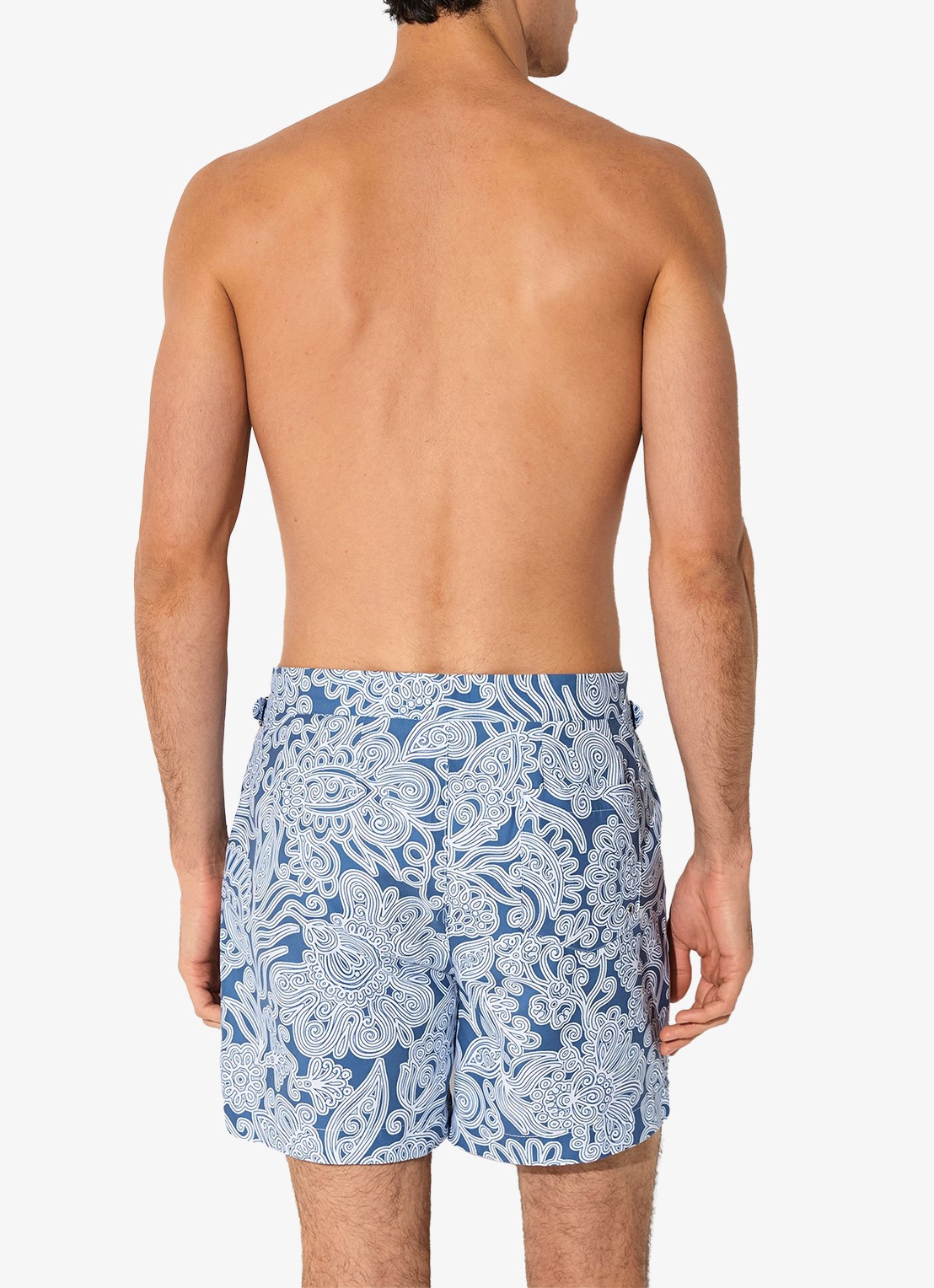 Reiss Fallow zwemshort met print - achterkant 5 airforce blue / blauw