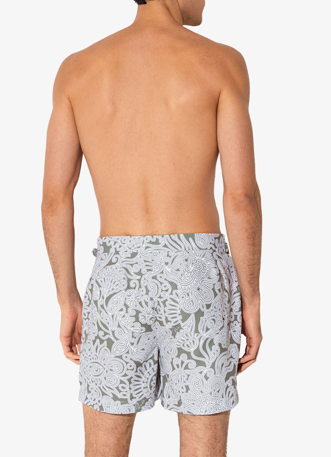 Reiss Fallow zwemshort met print - achterkant 6 groen