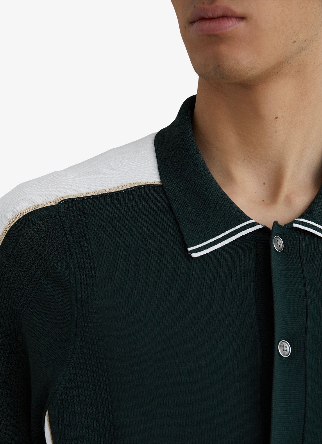 Reiss Farley regular fit overhemd - detail 2 donkergroen