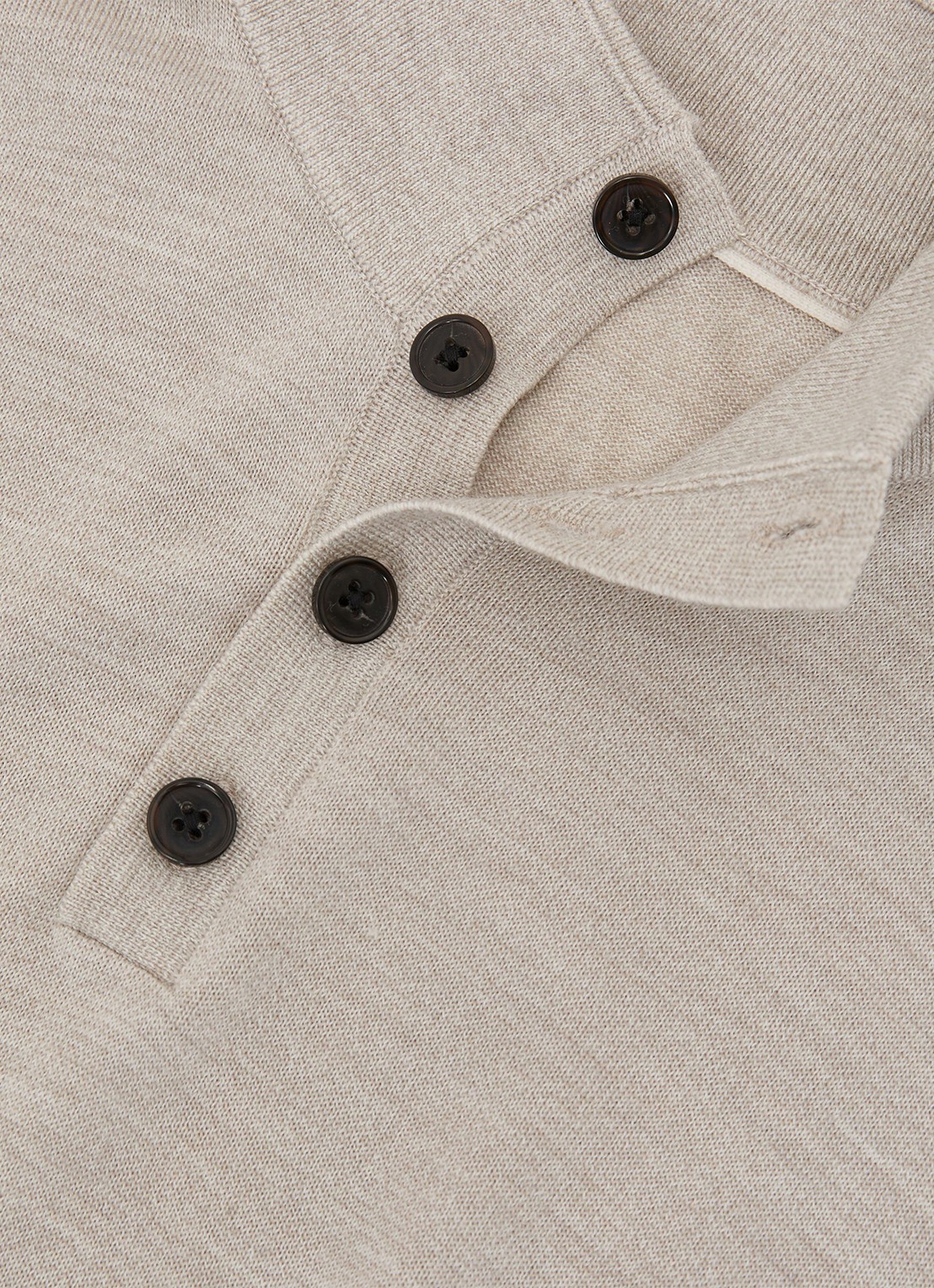 Reiss Farnham pullover in merino wolblend met opstaande kraag - detail 5 grijsmele