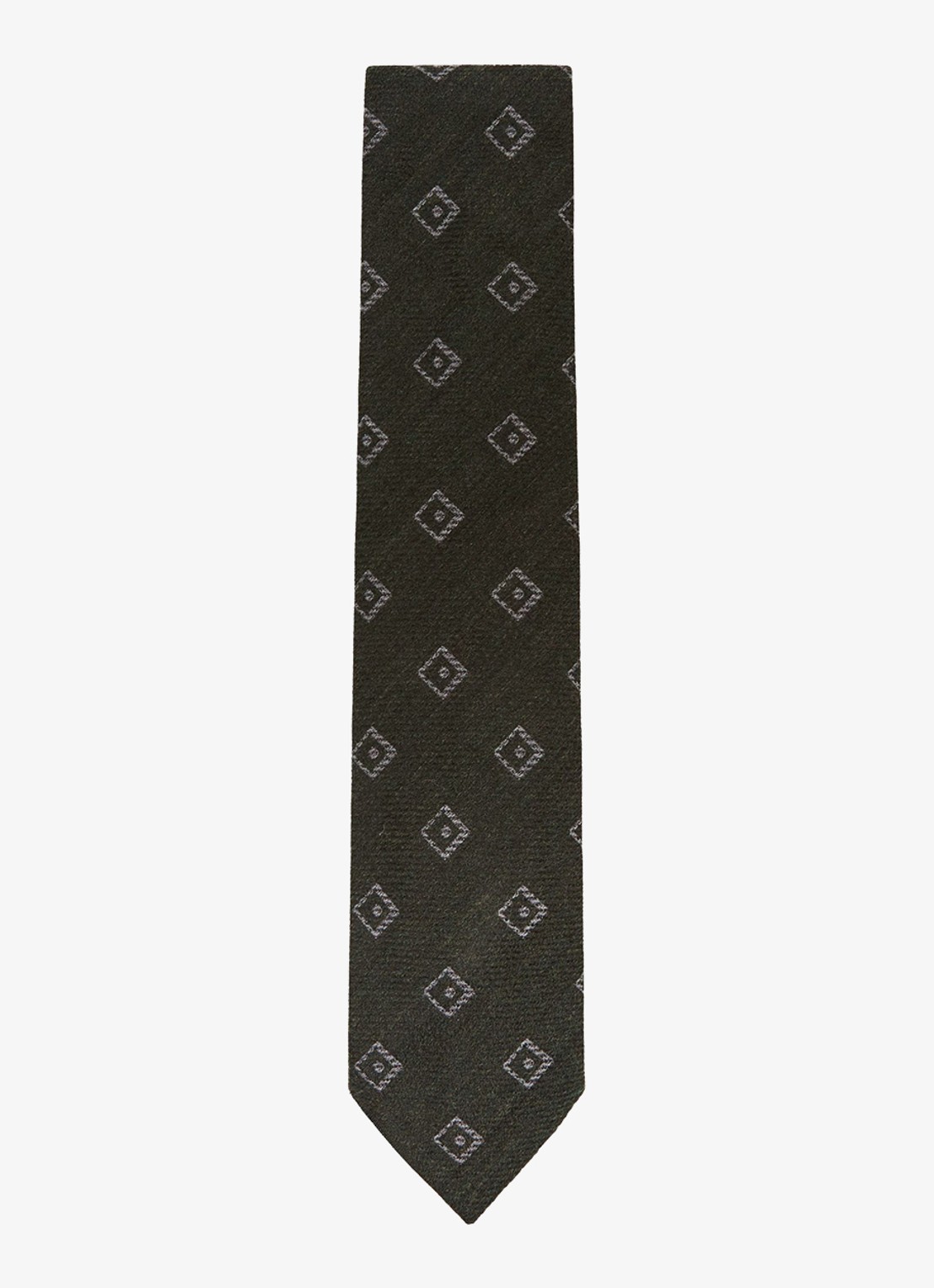 Reiss Fazio stropdas in wolblend - voorkant 5 groen