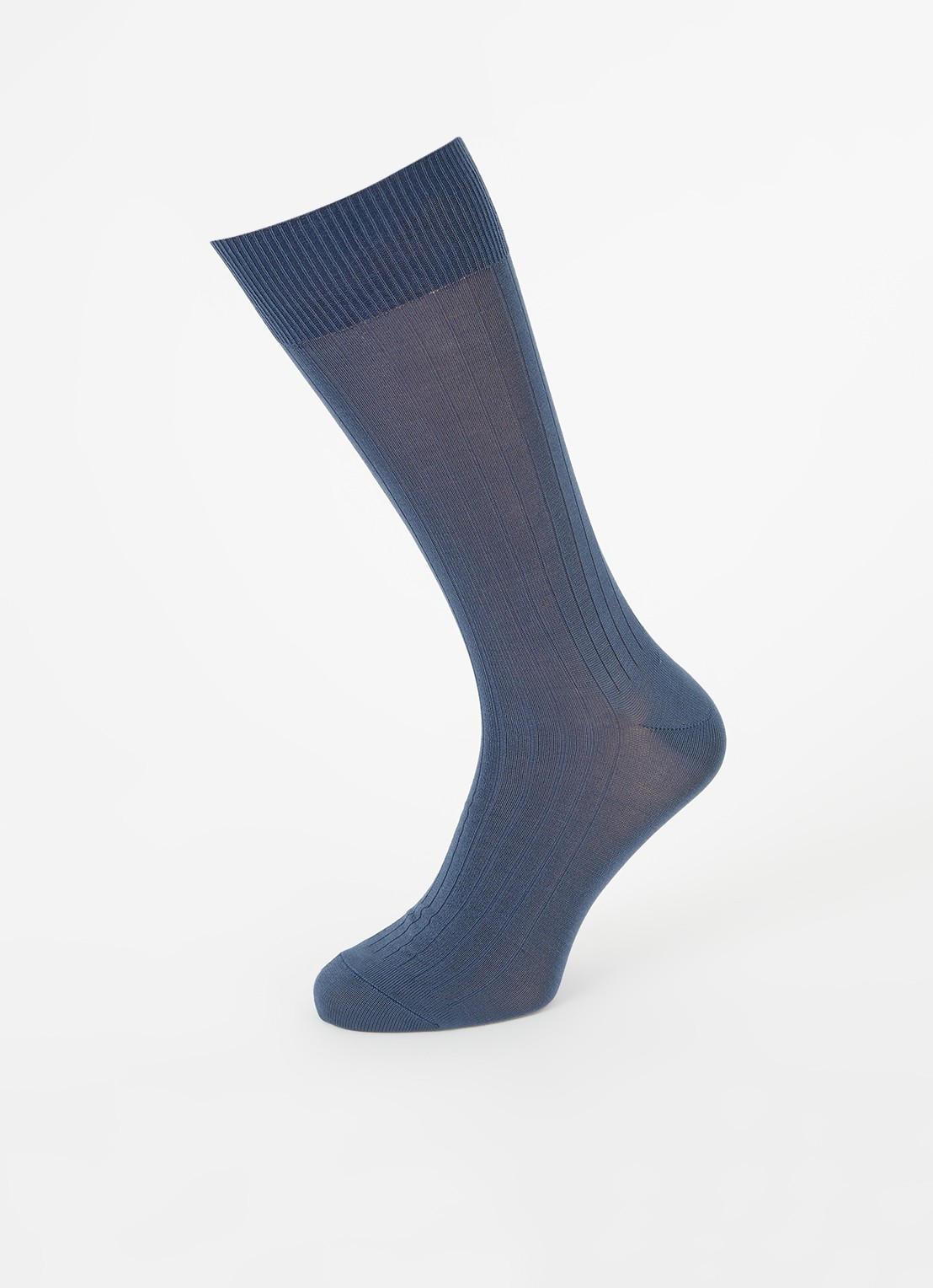 Reiss Fela ribgebreide sokken - detail donkerblauw