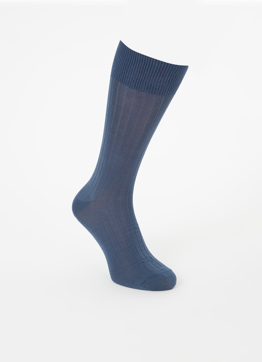 Reiss Fela ribgebreide sokken - voorkant 3 donkerblauw