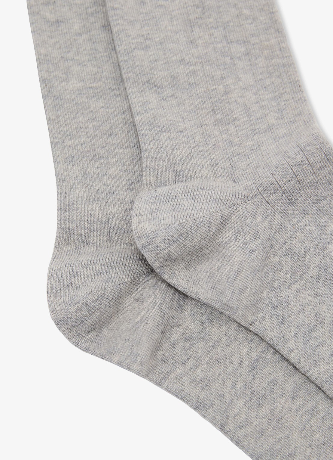 Reiss Felicia ribgebreide sokken  - detail grijsmele