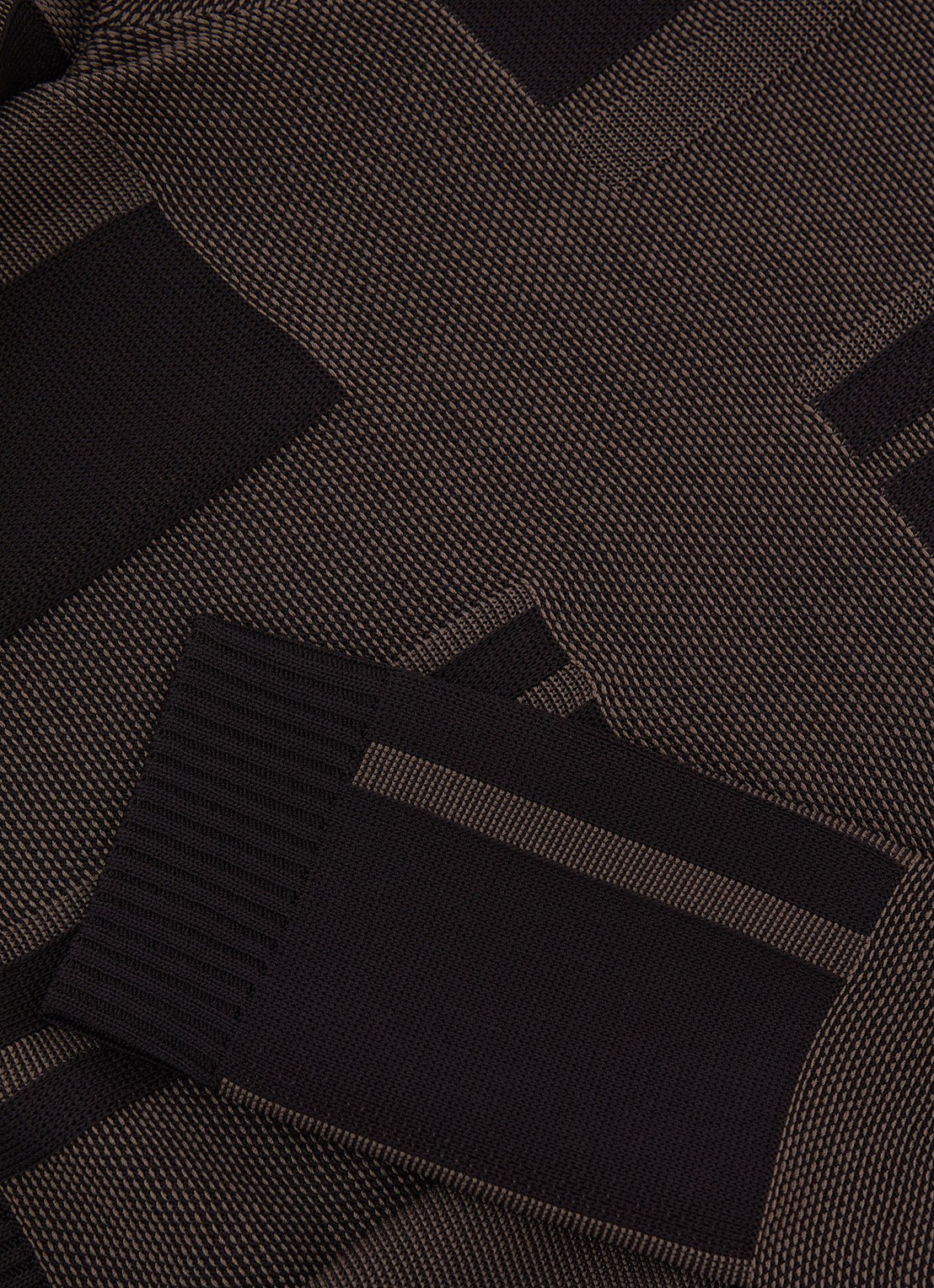 Reiss Felicity midi jurk met streepprint - detail 5 donkerbruin