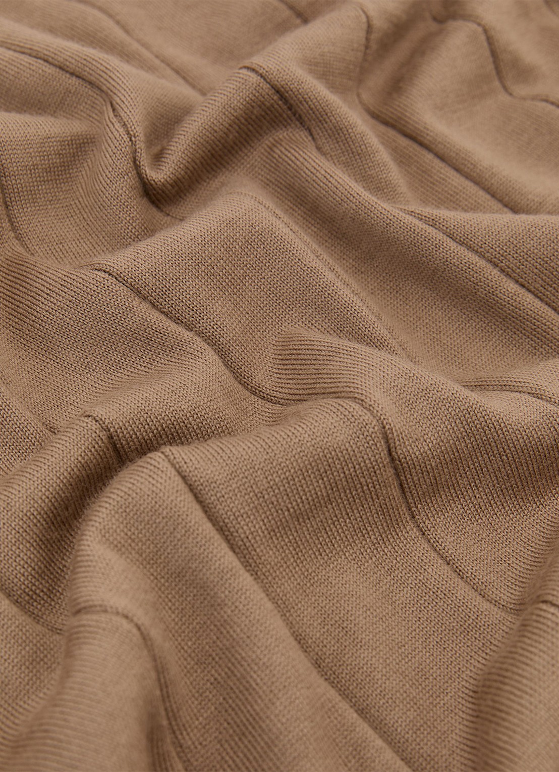 Reiss Findlay fijngebreide trui met halve rits - detail 3 camel