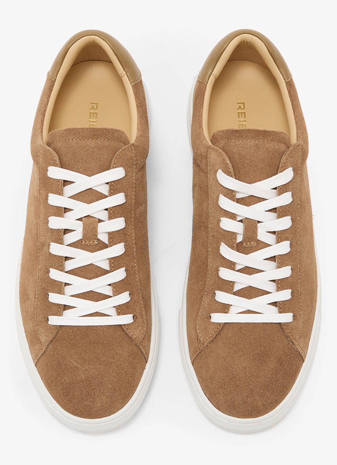 Reiss Finley sneaker van kalfssuède  - detail 4 camel