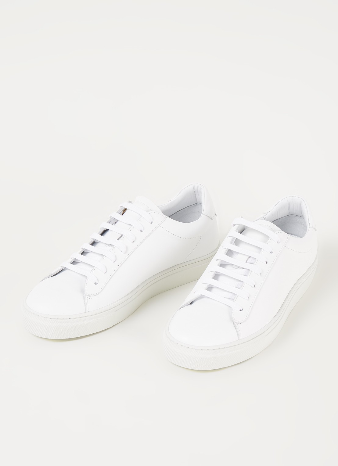 Reiss Finley sneaker van leer  - detail 2 white / wit