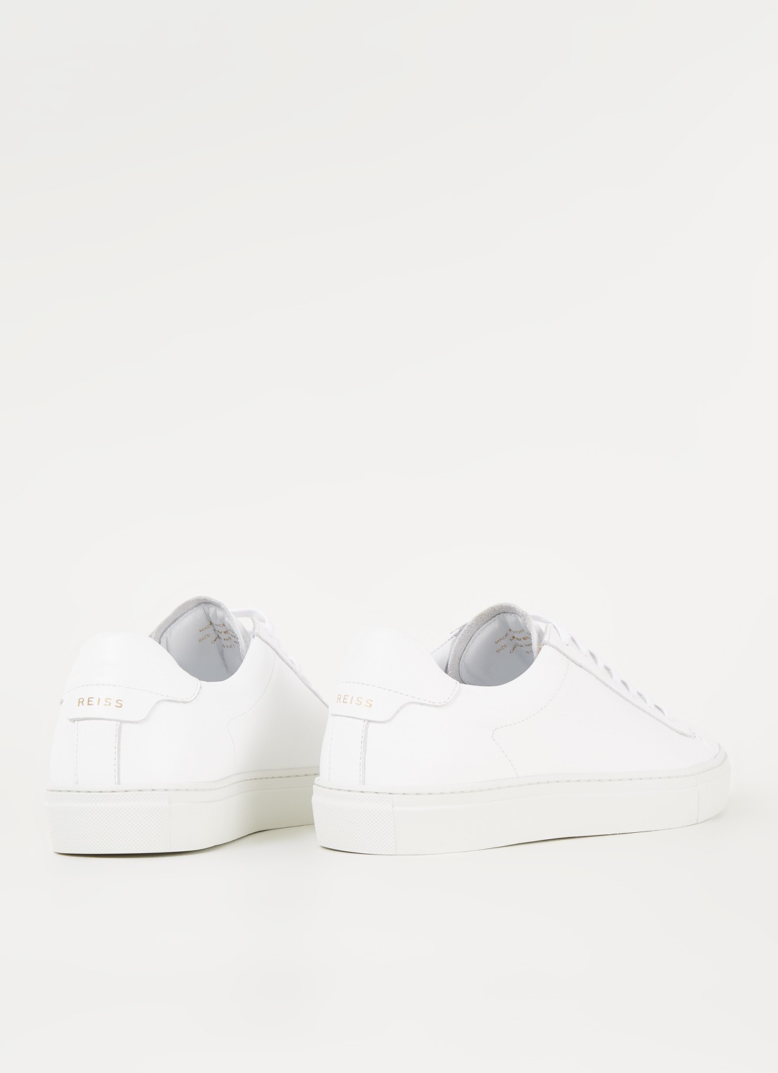 Reiss Finley sneaker van leer  - detail 3 white / wit