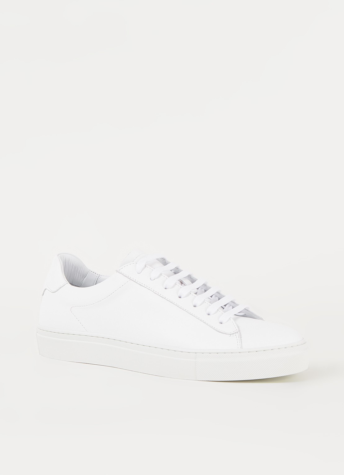 Reiss Finley sneaker van leer  - voorkant white / wit