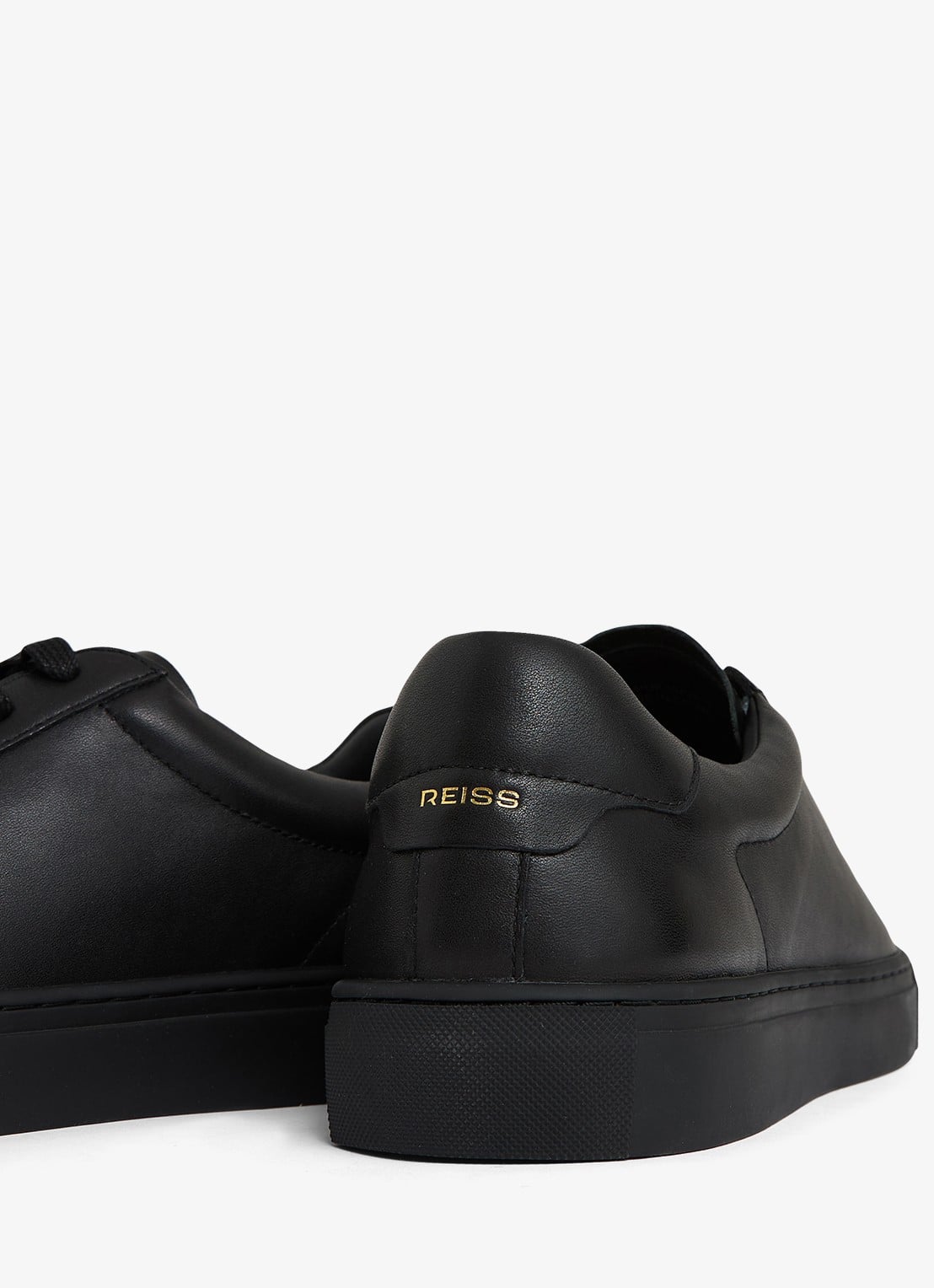 Reiss Finley sneaker van leer - achterkant 5 zwart