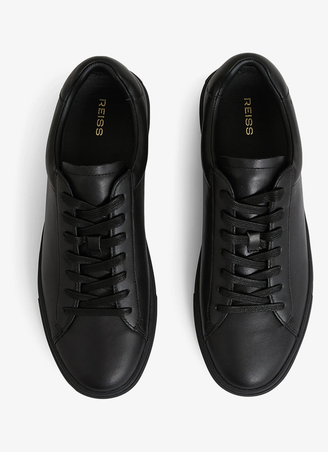 Reiss Finley sneaker van leer - detail 2 zwart