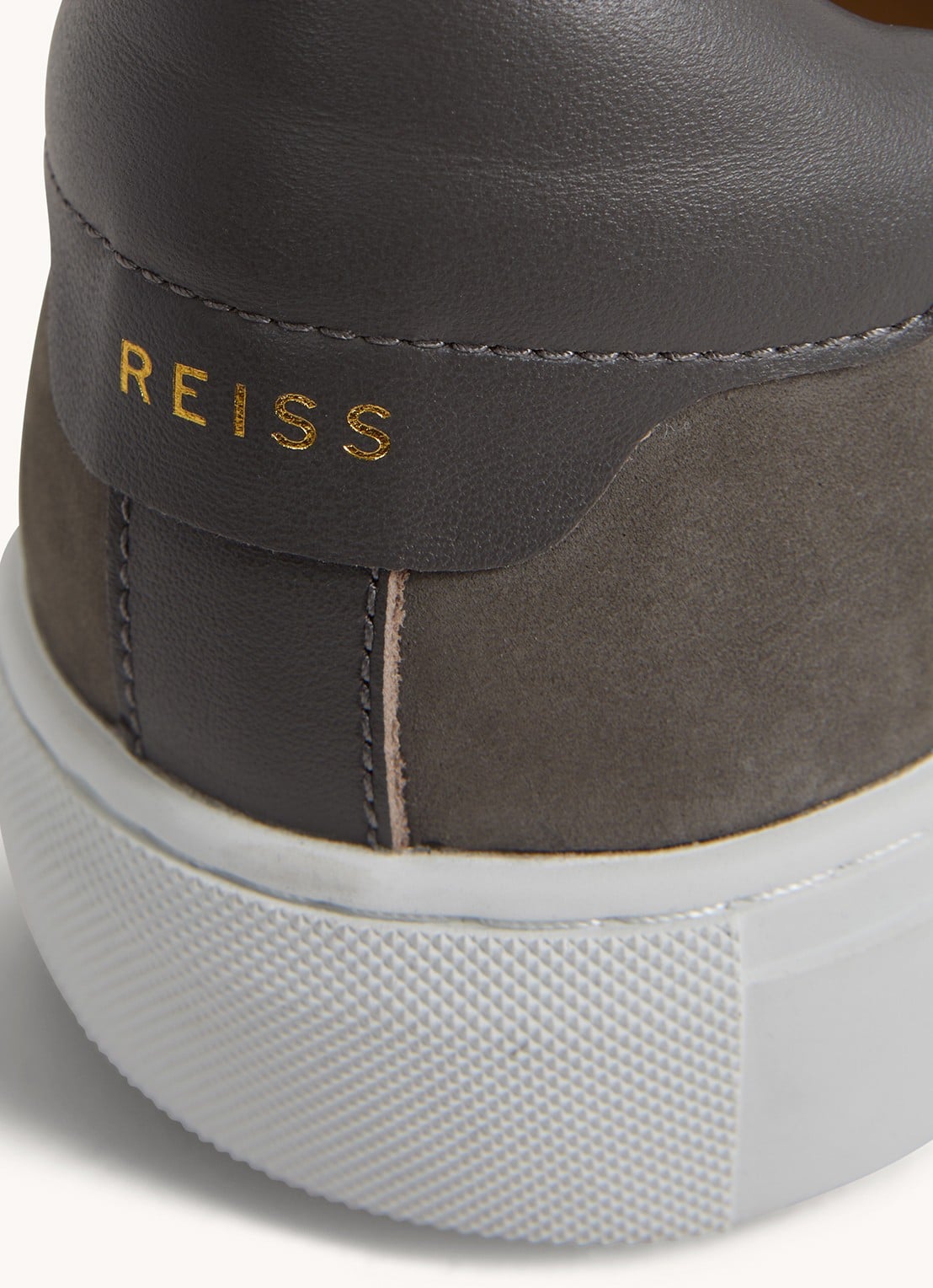 Reiss Finley sneaker van suède - detail grijs