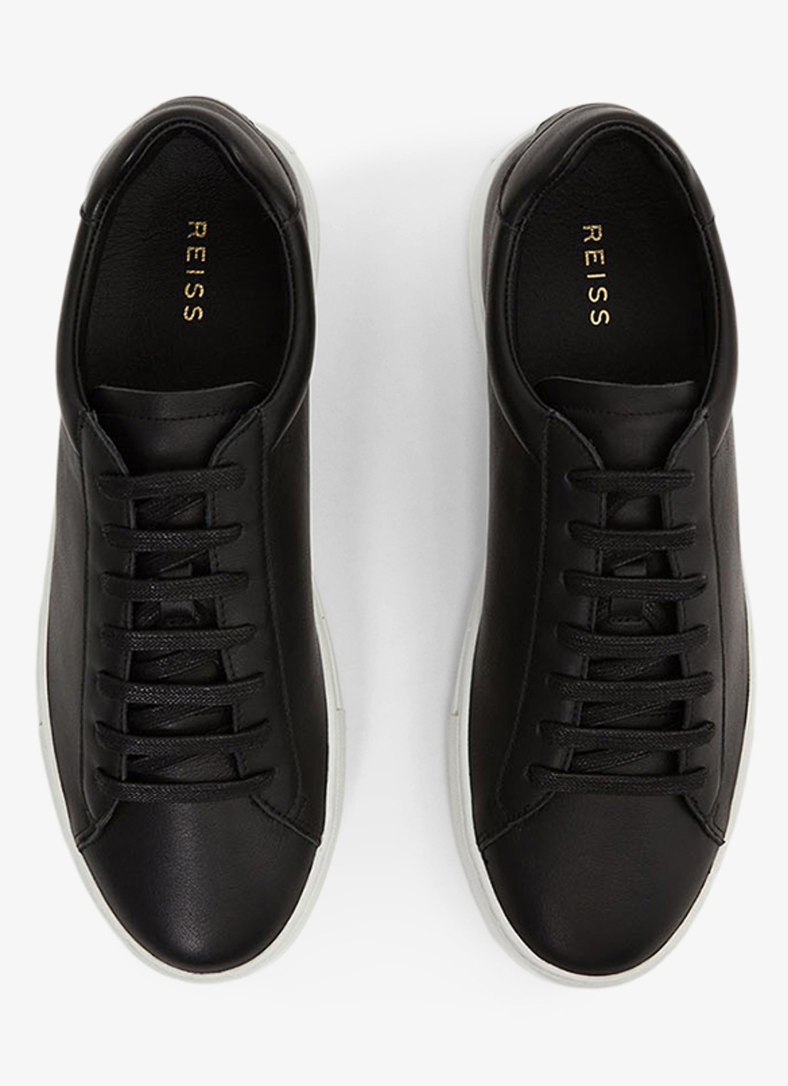 Reiss Finley sneakers met logo - detail zwart