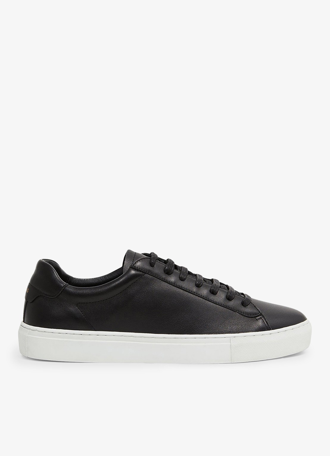 Reiss Finley sneakers met logo - voorkant 4 zwart